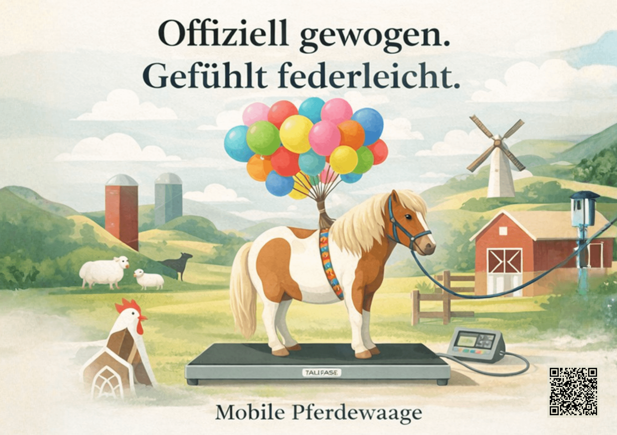 Wiegekarte Federleicht